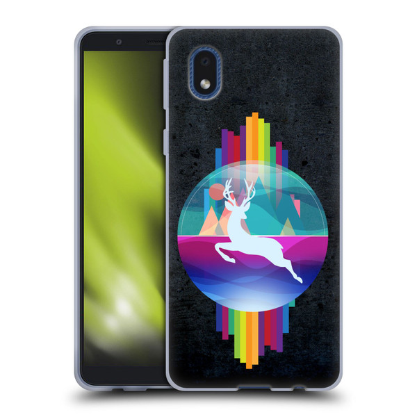 Dave Loblaw Contemporary Art Deer In Dome Soft Gel Case for Samsung Galaxy A01 Core (2020)