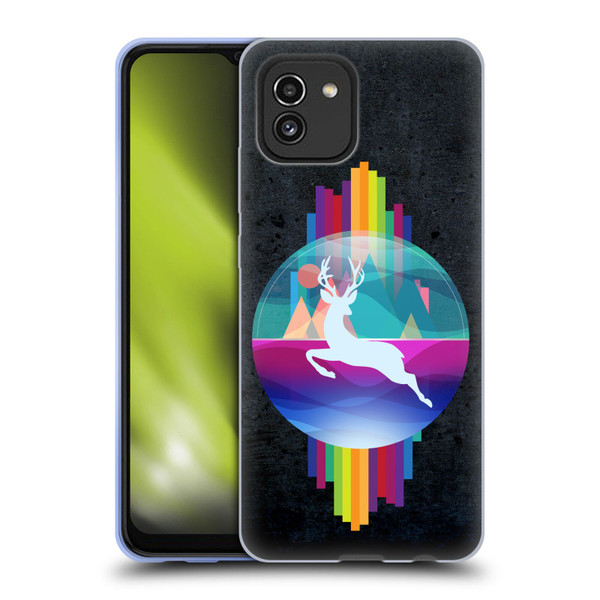 Dave Loblaw Contemporary Art Deer In Dome Soft Gel Case for Samsung Galaxy A03 (2021)