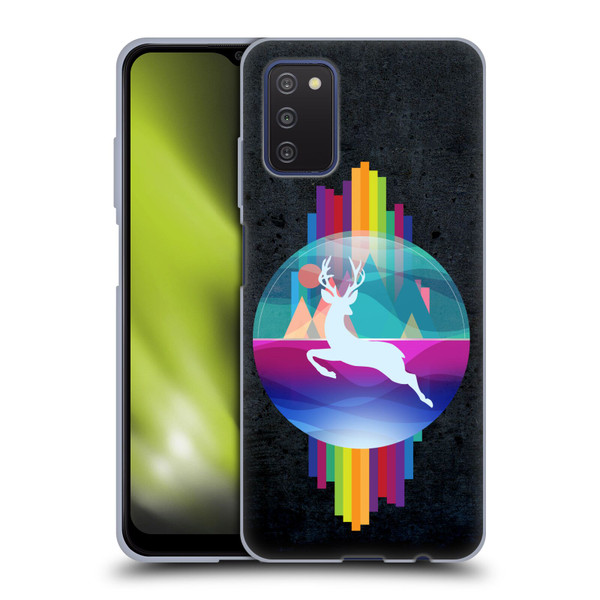 Dave Loblaw Contemporary Art Deer In Dome Soft Gel Case for Samsung Galaxy A03s (2021)