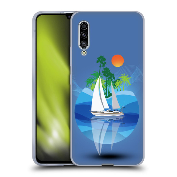 Dave Loblaw Contemporary Art Tropical Waters Soft Gel Case for Samsung Galaxy A90 5G (2019)