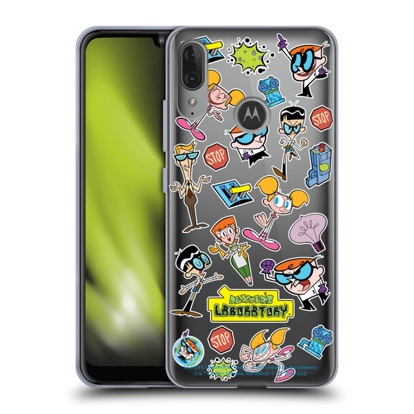 Dexter's Laboratory Graphics Icons Soft Gel Case for Motorola Moto E6 Plus