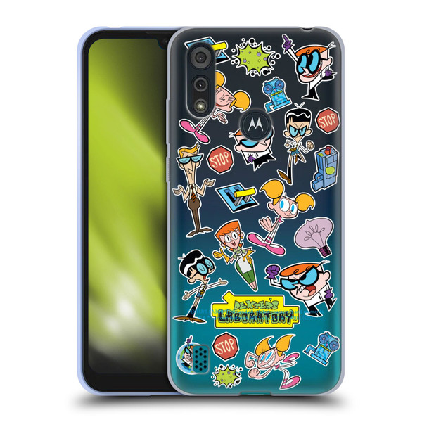 Dexter's Laboratory Graphics Icons Soft Gel Case for Motorola Moto E6s (2020)