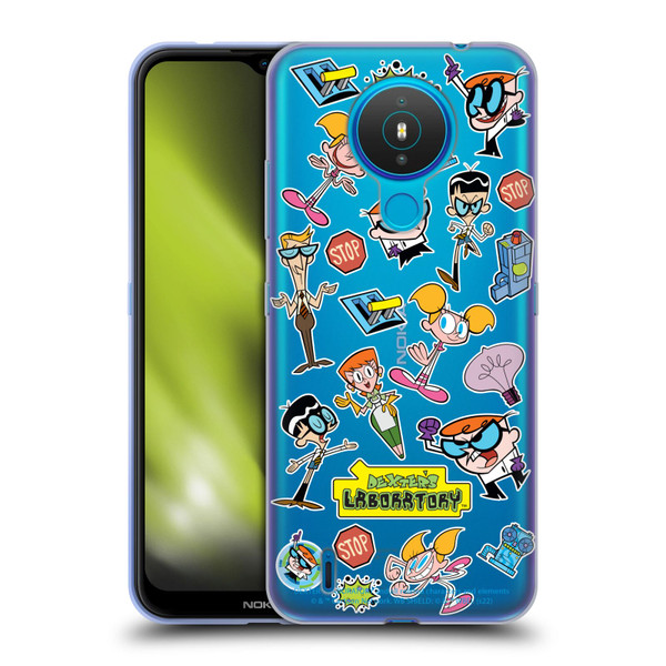 Dexter's Laboratory Graphics Icons Soft Gel Case for Nokia 1.4