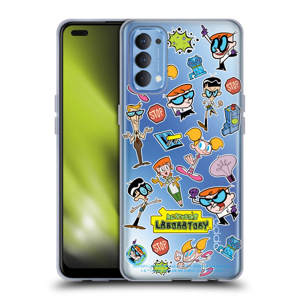 Dexter's Laboratory Graphics Icons Soft Gel Case for OPPO Reno 4 5G