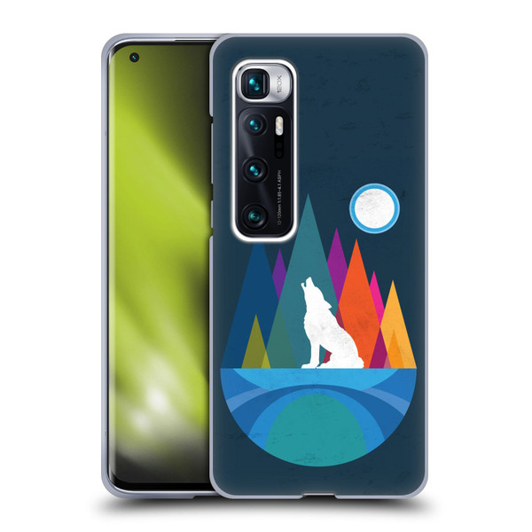 Dave Loblaw Contemporary Art Wolf Mountain With Texture Soft Gel Case for Xiaomi Mi 10 Ultra 5G