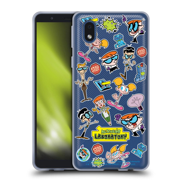 Dexter's Laboratory Graphics Icons Soft Gel Case for Samsung Galaxy A01 Core (2020)