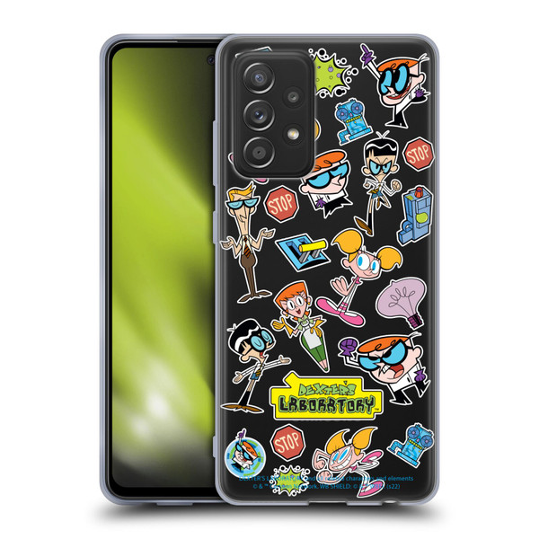 Dexter's Laboratory Graphics Icons Soft Gel Case for Samsung Galaxy A52 / A52s / 5G (2021)
