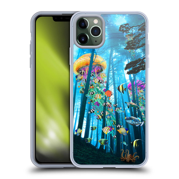 Dave Loblaw Jellyfish Electric Jellyfish In A Mist Soft Gel Case for Apple iPhone 11 Pro Max