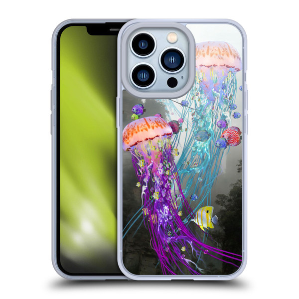 Dave Loblaw Jellyfish Jellyfish Misty Mount Soft Gel Case for Apple iPhone 13 Pro