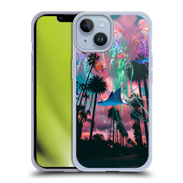 Dave Loblaw Jellyfish California Dreamin Jellyfish Soft Gel Case for Apple iPhone 14