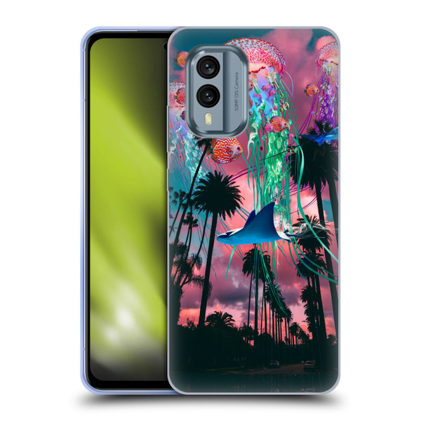 Dave Loblaw Jellyfish California Dreamin Jellyfish Soft Gel Case for Nokia X30