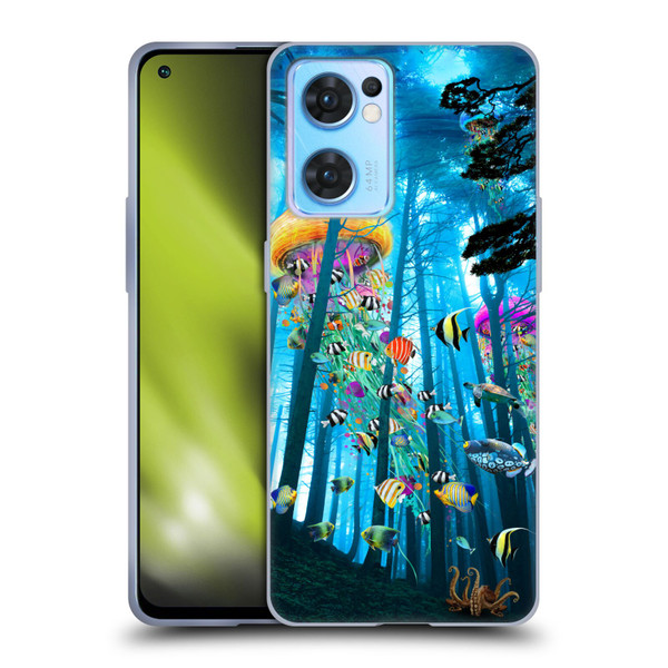 Dave Loblaw Jellyfish Electric Jellyfish In A Mist Soft Gel Case for OPPO Reno7 5G / Find X5 Lite