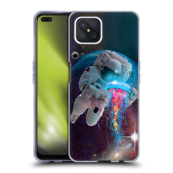 Dave Loblaw Jellyfish Astronaut And Jellyfish Soft Gel Case for OPPO Reno4 Z 5G