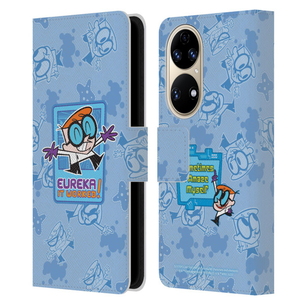Dexter's Laboratory Graphics It Worked Leather Book Wallet Case Cover For Huawei P50