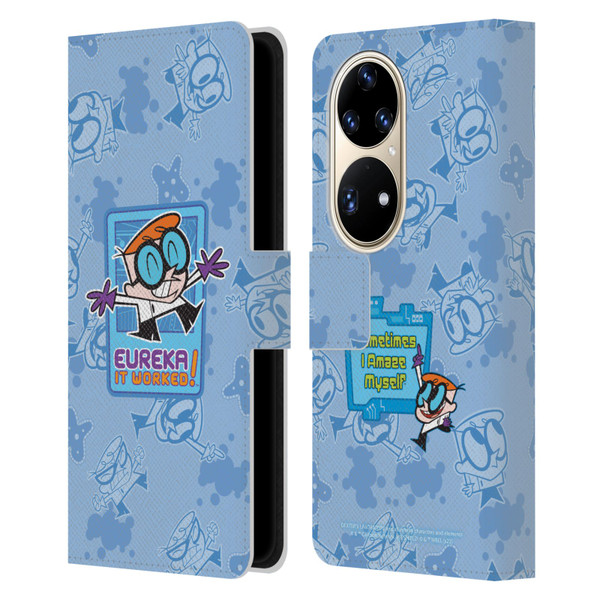Dexter's Laboratory Graphics It Worked Leather Book Wallet Case Cover For Huawei P50 Pro