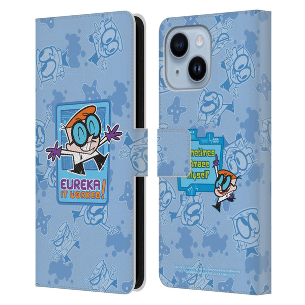 Dexter's Laboratory Graphics It Worked Leather Book Wallet Case Cover For Apple iPhone 14 Plus
