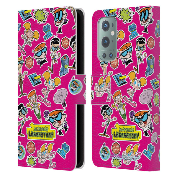 Dexter's Laboratory Graphics Icons Leather Book Wallet Case Cover For OnePlus 9