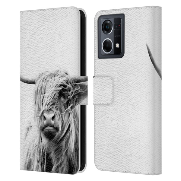 Dorit Fuhg Travel Stories Portrait of a Highland Cow Leather Book Wallet Case Cover For OPPO Reno8 4G