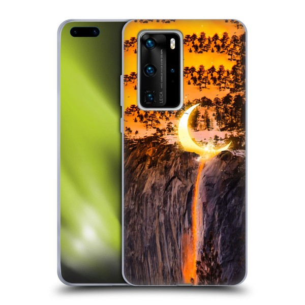 Dave Loblaw Sci-Fi And Surreal Fire Canyon Moon Soft Gel Case for Huawei P40 Pro / P40 Pro Plus 5G