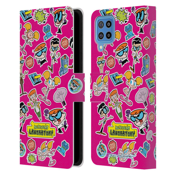 Dexter's Laboratory Graphics Icons Leather Book Wallet Case Cover For Samsung Galaxy F22 (2021)