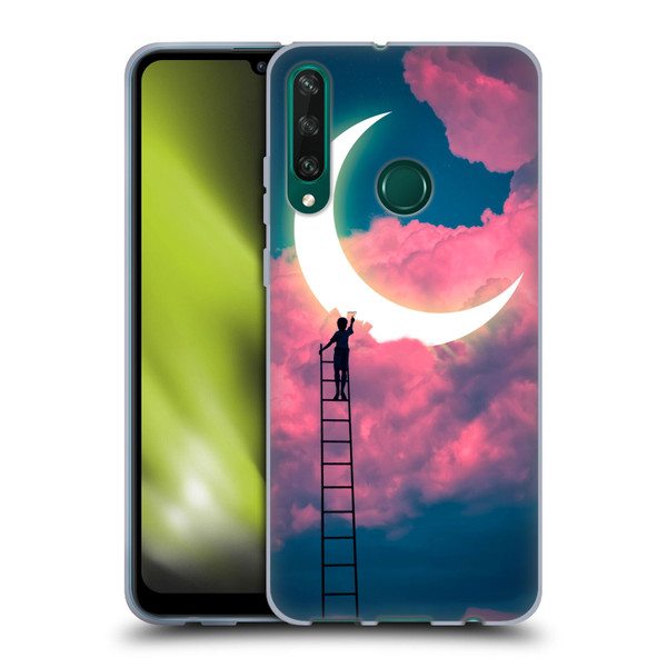 Dave Loblaw Sci-Fi And Surreal Boy Painting Moon Clouds Soft Gel Case for Huawei Y6p