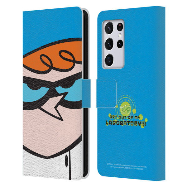 Dexter's Laboratory Graphics Dexter Leather Book Wallet Case Cover For Samsung Galaxy S21 Ultra 5G
