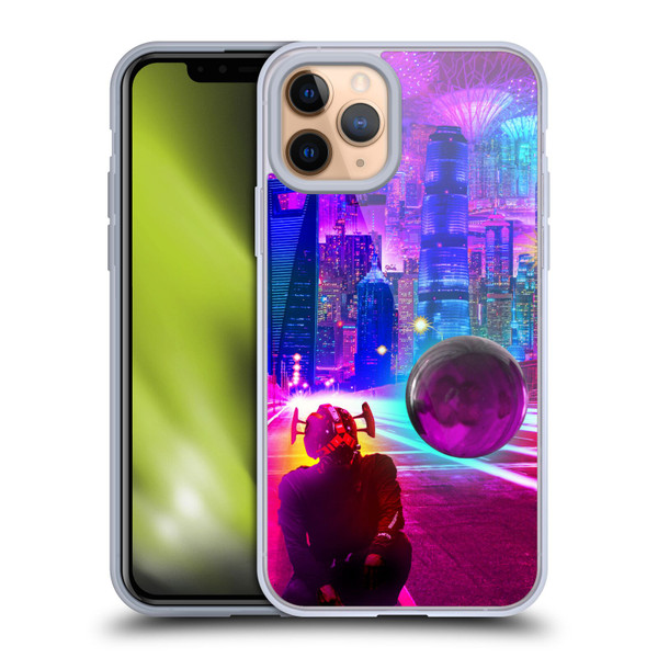 Dave Loblaw Sci-Fi And Surreal Synthwave Street Soft Gel Case for Apple iPhone 11 Pro