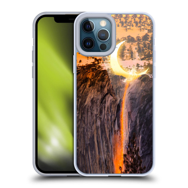 Dave Loblaw Sci-Fi And Surreal Fire Canyon Moon Soft Gel Case for Apple iPhone 12 Pro Max