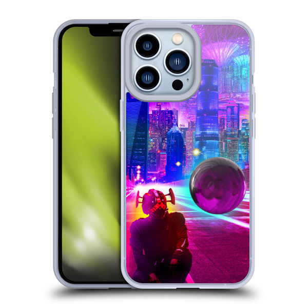 Dave Loblaw Sci-Fi And Surreal Synthwave Street Soft Gel Case for Apple iPhone 13 Pro