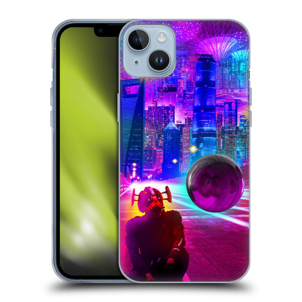 Dave Loblaw Sci-Fi And Surreal Synthwave Street Soft Gel Case for Apple iPhone 14 Plus