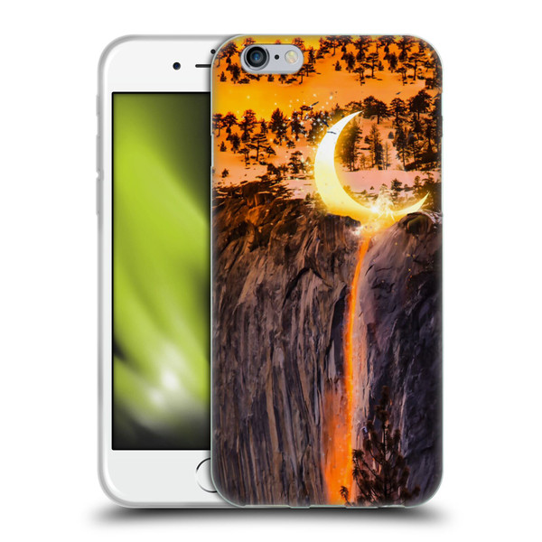 Dave Loblaw Sci-Fi And Surreal Fire Canyon Moon Soft Gel Case for Apple iPhone 6 / iPhone 6s