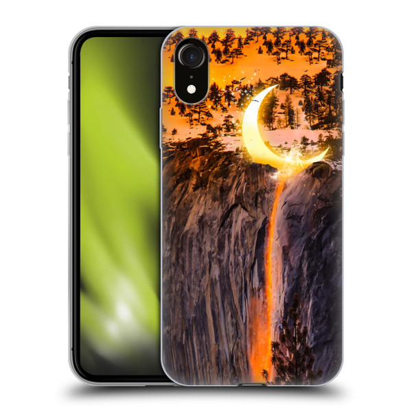 Dave Loblaw Sci-Fi And Surreal Fire Canyon Moon Soft Gel Case for Apple iPhone XR