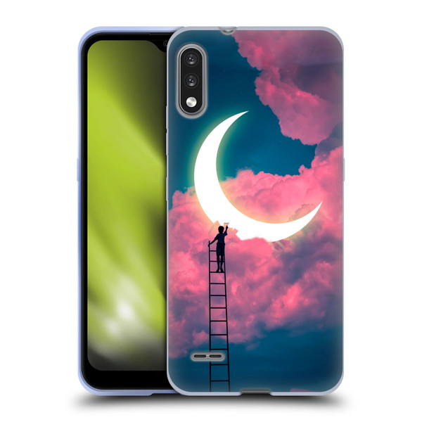 Dave Loblaw Sci-Fi And Surreal Boy Painting Moon Clouds Soft Gel Case for LG K22