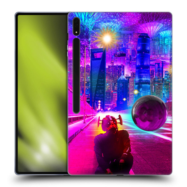 Dave Loblaw Sci-Fi And Surreal Synthwave Street Soft Gel Case for Samsung Galaxy Tab S8 Ultra