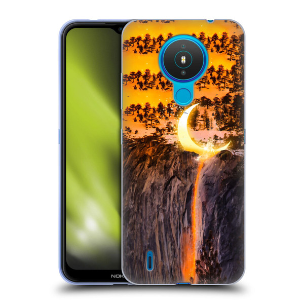 Dave Loblaw Sci-Fi And Surreal Fire Canyon Moon Soft Gel Case for Nokia 1.4