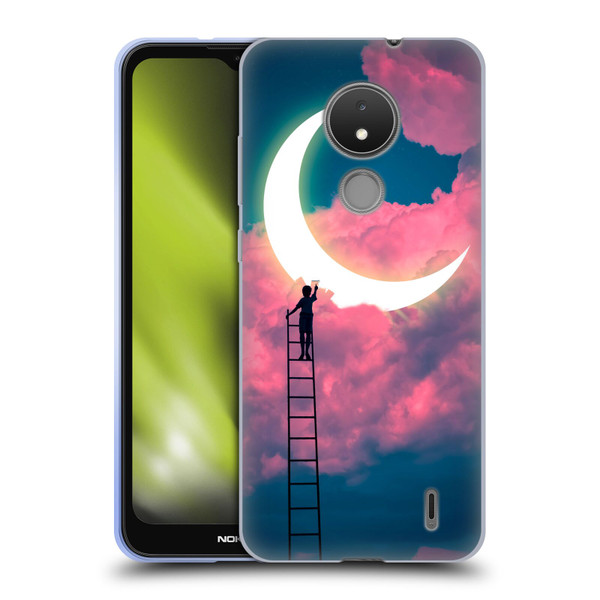 Dave Loblaw Sci-Fi And Surreal Boy Painting Moon Clouds Soft Gel Case for Nokia C21