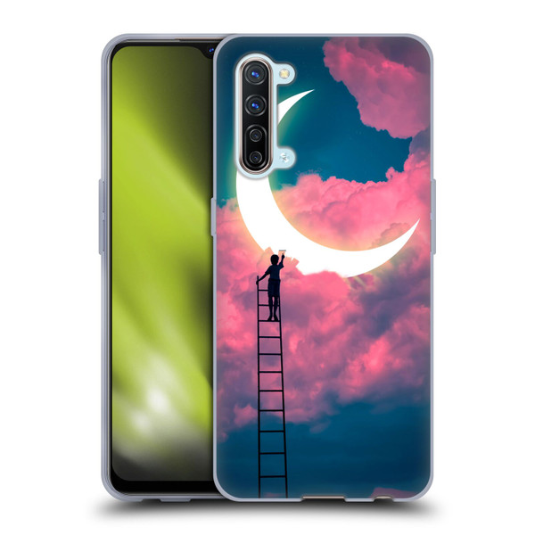 Dave Loblaw Sci-Fi And Surreal Boy Painting Moon Clouds Soft Gel Case for OPPO Find X2 Lite 5G