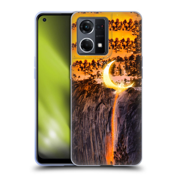 Dave Loblaw Sci-Fi And Surreal Fire Canyon Moon Soft Gel Case for OPPO Reno8 4G