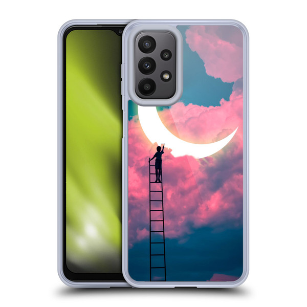 Dave Loblaw Sci-Fi And Surreal Boy Painting Moon Clouds Soft Gel Case for Samsung Galaxy A23 / 5G (2022)