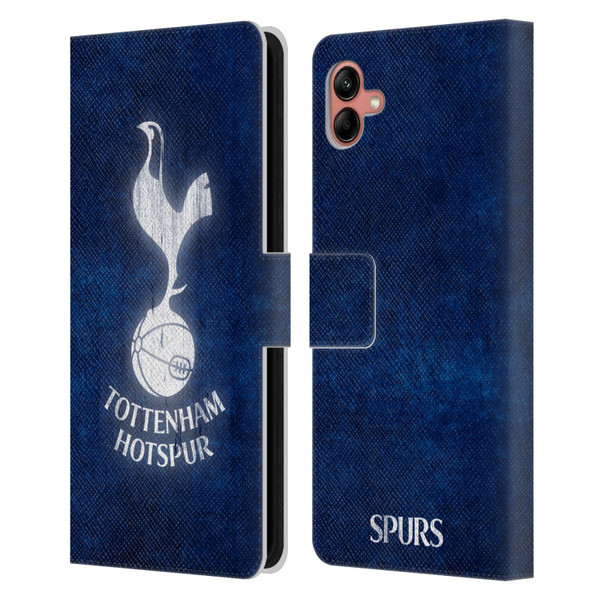 Tottenham Hotspur F.C. Badge Distressed Leather Book Wallet Case Cover For Samsung Galaxy A04 (2022)