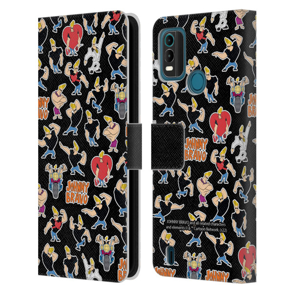 Johnny Bravo Graphics Pattern Leather Book Wallet Case Cover For Nokia G11 Plus