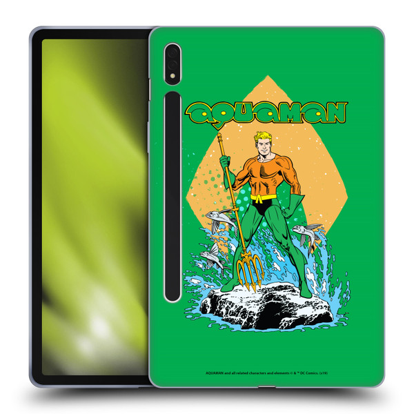 Aquaman DC Comics Fast Fashion Trident Soft Gel Case for Samsung Galaxy Tab S8