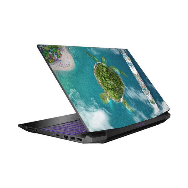 Dave Loblaw Sea Turtle And Cruiseship Vinyl Sticker Skin Decal Cover for HP Pavilion 15.6" 15-dk0047TX
