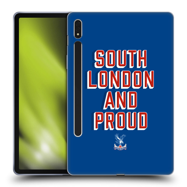 Crystal Palace FC Crest South London And Proud Soft Gel Case for Samsung Galaxy Tab S8
