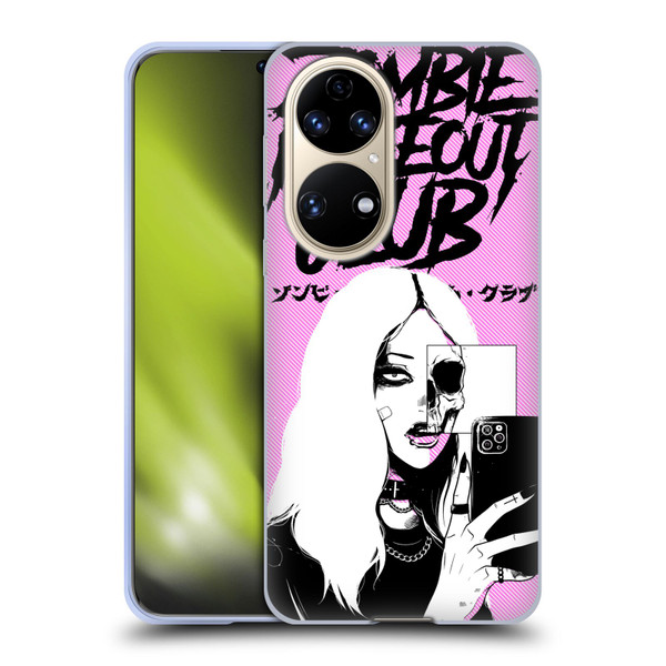 Zombie Makeout Club Art Selfie Skull Soft Gel Case for Huawei P50
