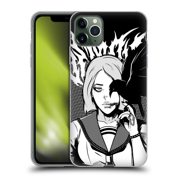 Zombie Makeout Club Art Crow Soft Gel Case for Apple iPhone 11 Pro Max