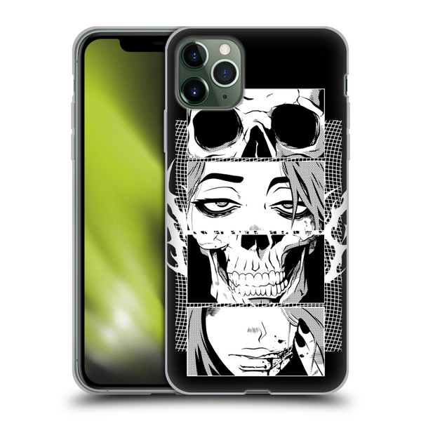 Zombie Makeout Club Art Skull Collage Soft Gel Case for Apple iPhone 11 Pro Max