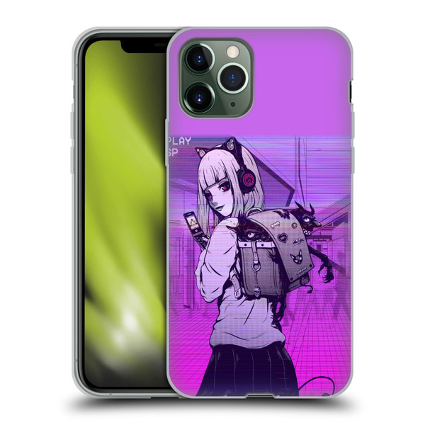 Zombie Makeout Club Art Drama Rides On My Back Soft Gel Case for Apple iPhone 11 Pro