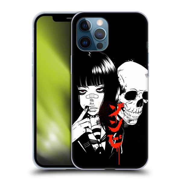 Zombie Makeout Club Art Girl And Skull Soft Gel Case for Apple iPhone 12 Pro Max