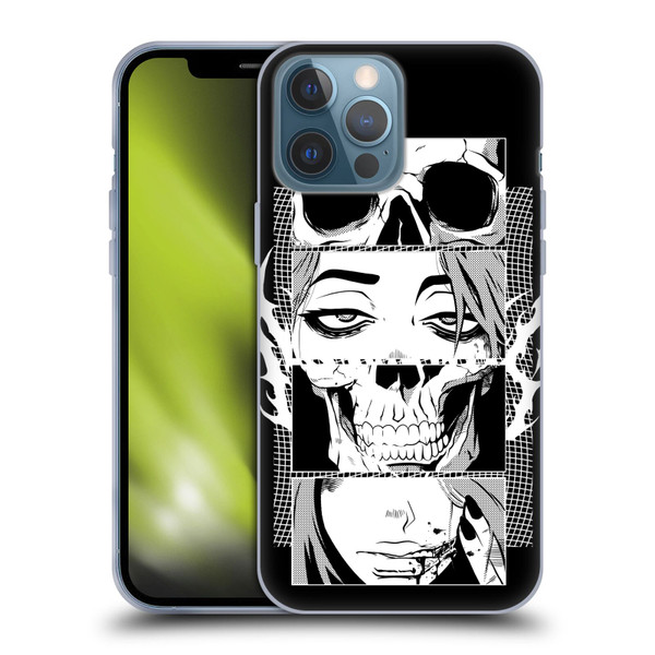 Zombie Makeout Club Art Skull Collage Soft Gel Case for Apple iPhone 13 Pro Max
